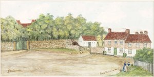 Field House Farm (akvarel, kropsfarve og blæk på papir)