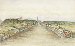 Mile End Road (akvarel og kropsfarve på papir)