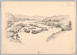 River Rapids, Design for Washington Board of Trade Dinner, 13. maj 1908 af James Henry Moser