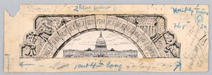 U.S. Capitol Building, under en bue af de tretten stater