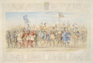 Archibald William Montgomerie, Earl of Eglinton, Lord of the Tournament (blyant, wc og kropsfarve på papir)