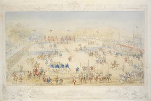 Generel visning af listerne (blyant, wc og kropsfarve på papir) af James Henry Nixon