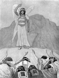 Englens irettesættelse af James Tissot - Bibelen