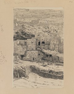 Et hjørne af landsbyen Siloam, illustration fra Vor Herre Jesu Kristi liv (blæk og grafit på pap) af James Jacques Joseph Tissot
