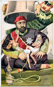 Abd-ul-Aziz, Tyrkiets sultan fra 1861, 1869 af James Jacques Joseph Tissot