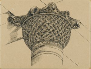Kapital fra moskeen i El-Aksa, illustration fra Vor Herre Jesu Kristi liv, 1886-94 (pen og blæk på papir monteret om bord) af James Jacques Joseph Tissot