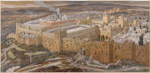 Jerusalem og Herodes Tempel i Vor Herre Tid, illustration fra The Life of Christ, ca. 1886-94 (wc & gouache på pap) (se også 101203)