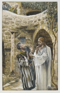 Jesus Heals a Mute Possessed Man, illustration fra The Life of Our Lord Jesu Christ (wc over grafit på papir) af James Jacques Joseph Tissot