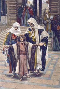 Jesus fundet - Jesus fundet - fra "" The Life of Our Lord Jesus Christ"" - 1899 af James Tissot - Jesus fundet i templet - The Life of Our Lord Jesus Christ, af Jacques Joseph (Jacques Joseph) Tissot dit James Tissot ( 1836-1902) af James Jacques Joseph Tissot