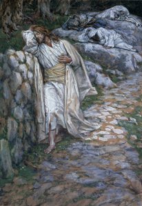 My Soul Is Exceeding Sorrowful To Death, illustration til The Life of Christ, c.1884-96 (wc & gouache på pap) af James Jacques Joseph Tissot
