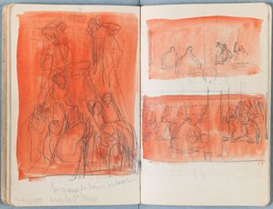 Sider fra et album med Sketches for The Life of Our Lord Jesus Christ, slutningen af 1880