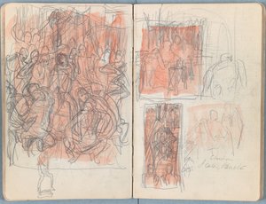 Sider fra et album med Sketches for The Life of Our Lord Jesus Christ, slutningen af 1880