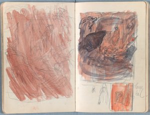 Sider fra et album med Sketches for The Life of Our Lord Jesus Christ, slutningen af 1880