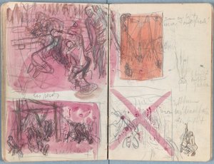 Sider fra et album med Sketches for The Life of Our Lord Jesus Christ, slutningen af 1880