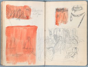 Sider fra et album med Sketches for The Life of Our Lord Jesus Christ, slutningen af 1880