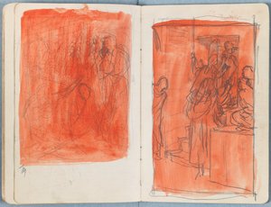 Sider fra et album med Sketches for The Life of Our Lord Jesus Christ, slutningen af 1880