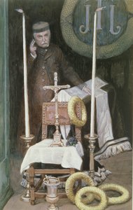 Portrait of the Pilgrim (Selvportræt), illustration til The Life of Christ, ca. 1886-96 (gouache på pap) af James Jacques Joseph Tissot