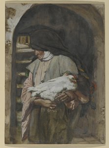 Saint Anne, illustration til The Life of Christ, ca. 1886-94 (wc & gouache på pap) af James Jacques Joseph Tissot