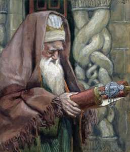 Simeon, illustration til The Life of Christ, ca. 1886-94 (wc & gouache på pap) af James Jacques Joseph Tissot