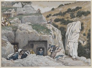 The Apostles Hiding Place, illustration fra The Life of Our Lord Jesu Christ, 1886-94 (wc over grafit på papir) af James Jacques Joseph Tissot
