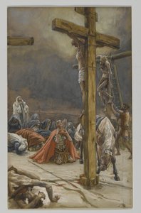The Confession of Saint Longinus, illustration fra The Life of Our Lord Jesu Christ, 1886-94 (wc over grafit på papir) af James Jacques Joseph Tissot