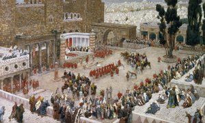 The Forum of Jerusalem set from Above, illustration til The Life of Christ, ca. 1886-96 (gouache på pap) af James Jacques Joseph Tissot