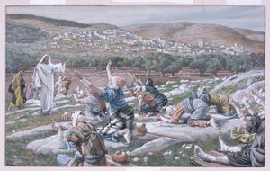 The Healing of the Lepers, illustration til The Life of Christ, c.1886-94 (wc & gouache på pap) af James Jacques Joseph Tissot