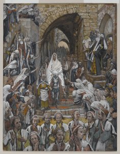 Processionen i Jerusalems gader, illustration fra Vor Herre Jesu Kristi liv, 1886-94 (wc over grafit på papir) af James Jacques Joseph Tissot