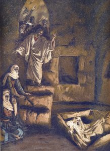 The Resurrection of Lazarus - The Resurrection of Lazarus - fra "" The Life of Our Lord Jesus Christ"" - 1899 af James Tissot - The Life of Our Lord Jesus Christ, af Jacques Joseph (Jacques Joseph) Tissot dit James Tissot (1836- 1902) af James Jacques Joseph Tissot