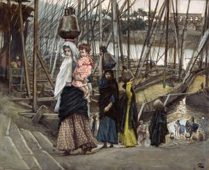 The Sojourn, Egypt, illustration til The Life of Christ, c.1886-94 (wc & gouache på pap) af James Jacques Joseph Tissot
