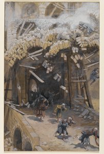 The Tower of Siloam, illustration fra The Life of Our Lord Jesus Christ, 1886-96 (wc over grafit på papir) af James Jacques Joseph Tissot
