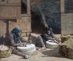 The Two Women at the Mill, illustration til The Life of Christ, ca. 1886-94 (wc & gouache på pap) af James Jacques Joseph Tissot