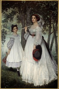 De to søstre eller "" portrætter i en park" Maleri af Jacques Joseph (Jacques-Joseph) Tissot dit James Tissot (1836-1902) af James Jacques Joseph Tissot