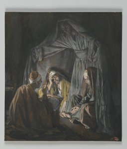 To eller tre samlet i mit navn, illustration fra Vor Herre Jesu Kristi liv (wc over grafit på papir) af James Jacques Joseph Tissot
