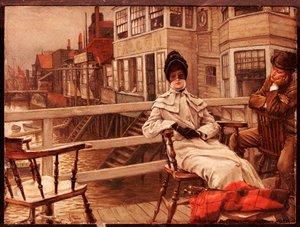 Venter på båden i Greenwich af James Jacques Joseph Tissot
