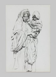 Kvinde og barn fra Jeriko, illustration fra Vor Herre Jesu Kristi liv af James Jacques Joseph Tissot