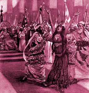 Athalia og Joash af J James Tissot - Bibelen af James Jacques Joseph after Tissot