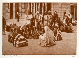 Jesus taler i statskassen - St John - Bibelen af James Jacques Joseph after Tissot