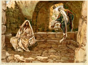 Kvinden fra Samaria ved brønden - St. John - Bibelen af James Jacques Joseph after Tissot