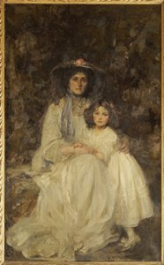 Lady Dickson-Poynder og hendes datter Joan, ca. 1905 af James Jebusa Shannon