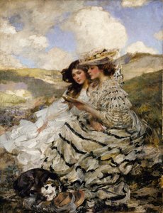 På klitterne Lady Shannon og Kitty, ca. 1900-1910.