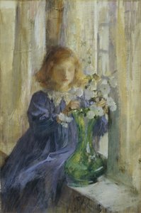 Den grønne vase (olie på lærred) af James Jebusa Shannon