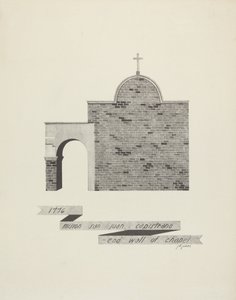 Mission St. John Capistrano - End of Chapel Wall af James Jones