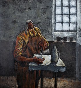 Et stille øjeblik i køkkenet