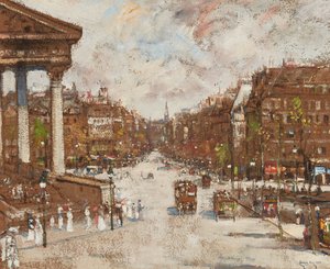 Place De La Madeleine (olie på kort)