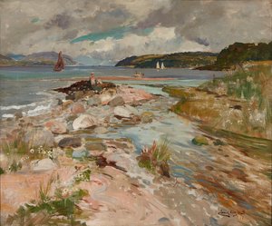 Shore Near Inverkip (olie på lærred)