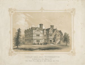 Bushbury - Moseley Old Hall: litografi og [?1700-tallet] af James Kellaway Colling