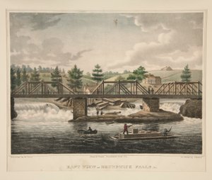 East View of Brunswick Falls, Me. af James Kidder