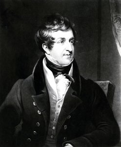 John Cam Hobhouse, tryk lavet af Charles Turner, 1834 (mezzotint) af James Lonsdale