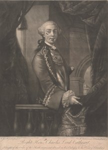 Generalløjtnant Charles Schaw Cathart, 9. jarl Cathcart af James McArdell